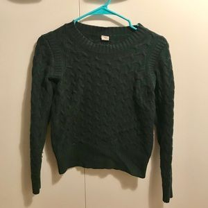 J.crew Green Fisherman Sweater